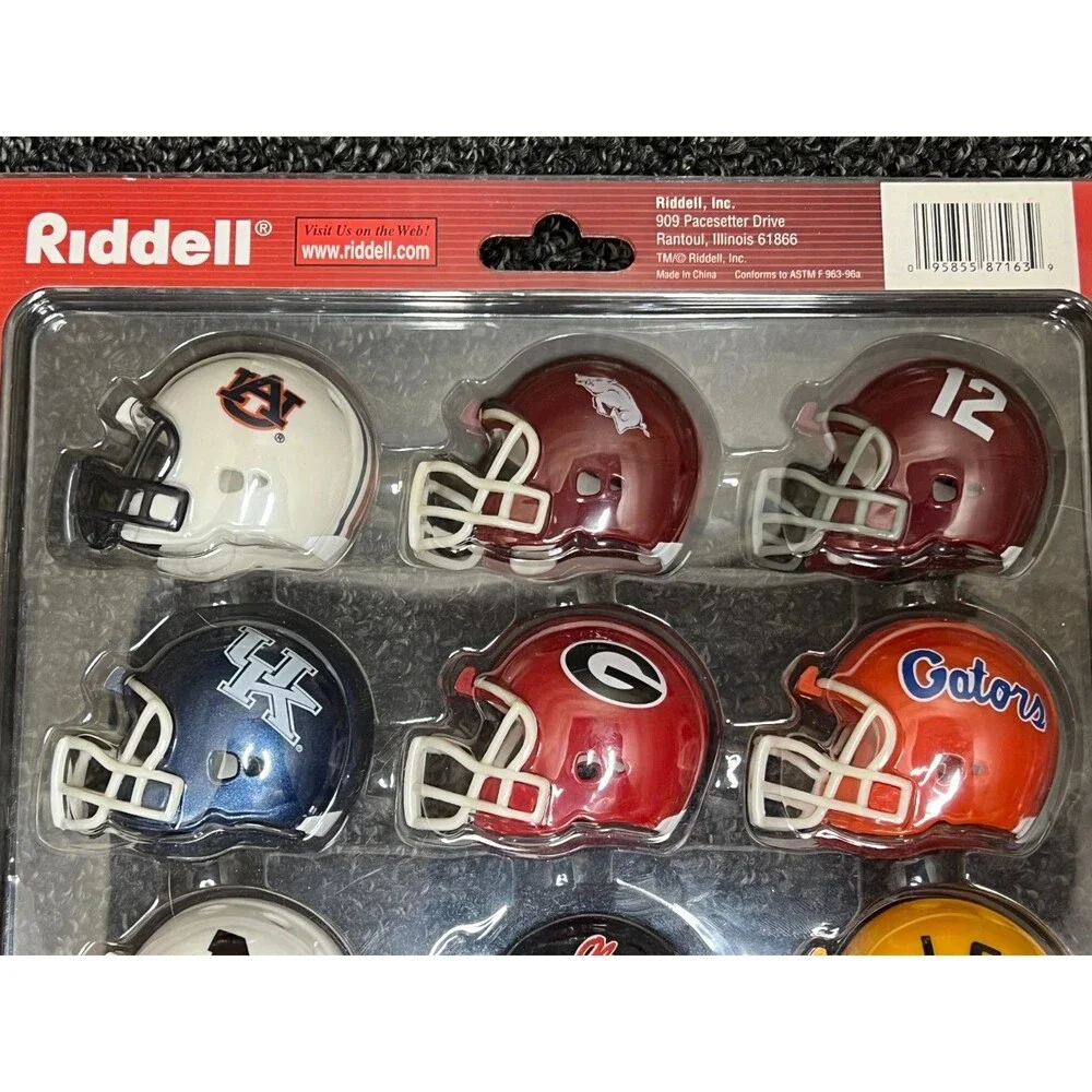 Riddell Revolution Pocket Size NCAA SEC Conference Football Helmet Set